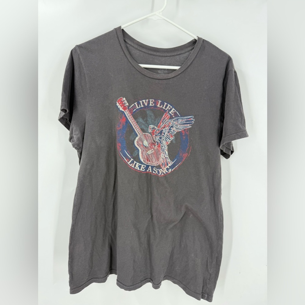 Jimmy Buffet women to blame vintage 'Live Life Like a Song' Tee shirt XL unisex